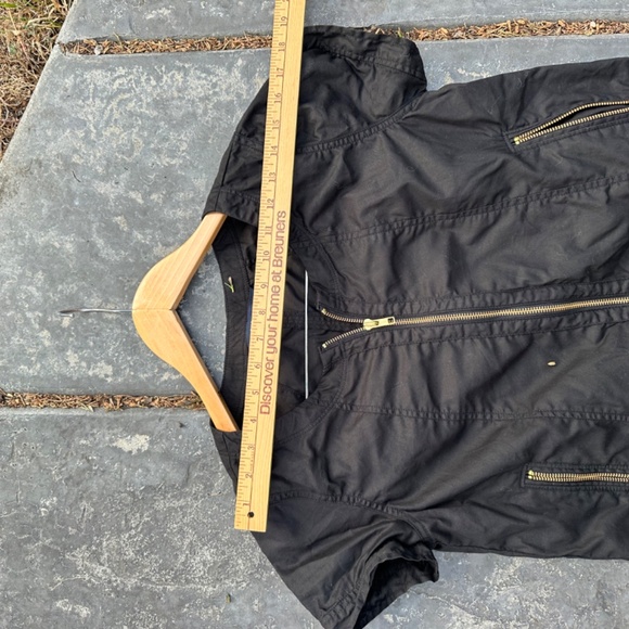 French Connection black dress with zipper front and pockets size 12 - Picture 5 of 7